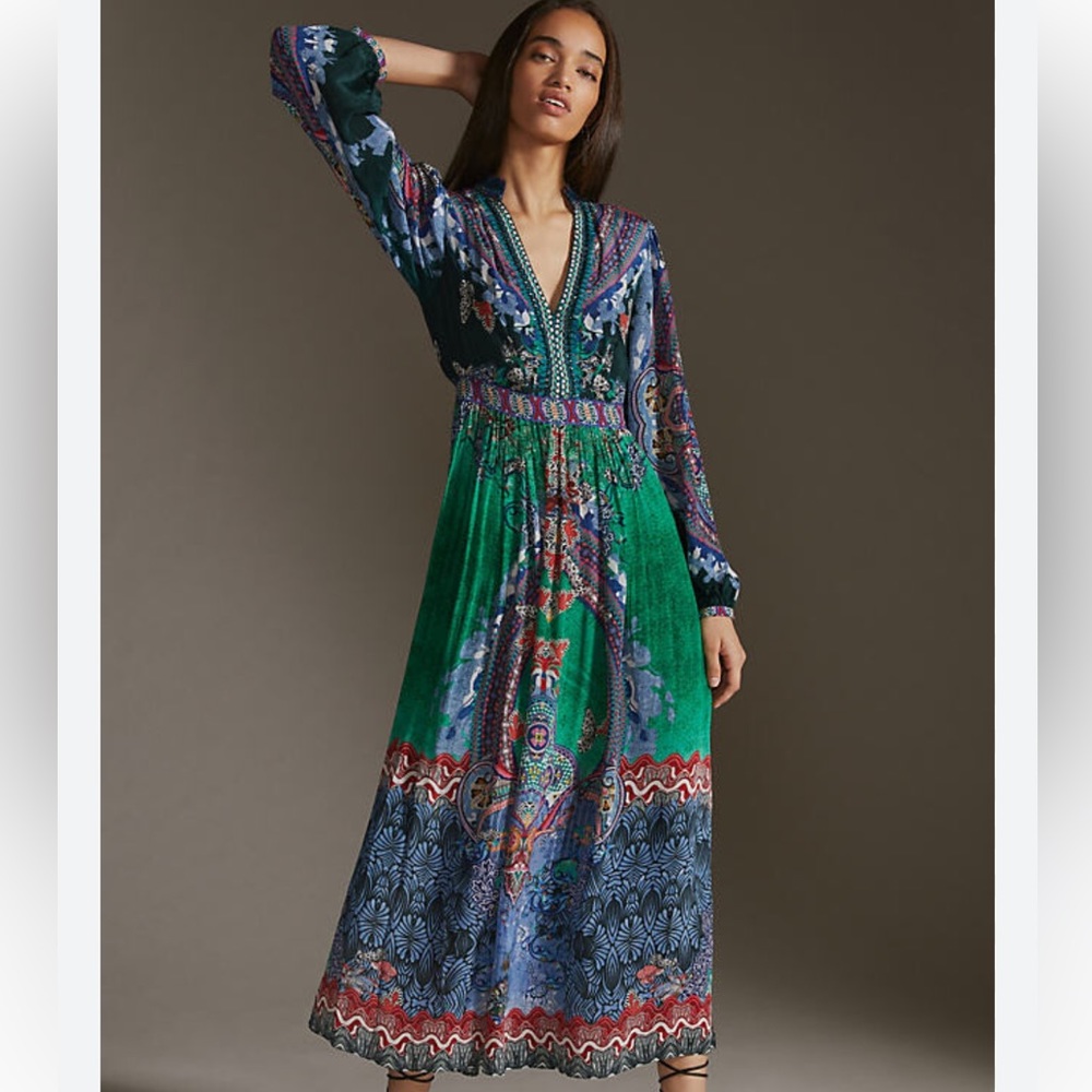 Anthropologie Bhanuni by Jyoti Patterned Midi Dress